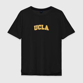 Мужская футболка хлопок Oversize с принтом UCLA. в Петрозаводске, 100% хлопок | свободный крой, круглый ворот, “спинка” длиннее передней части | ucla | вуз | калифорнийский университет | калифорния | лосанджелес | сша