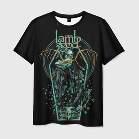 Мужская футболка 3D с принтом Lamb of God, Sacrament в Белгороде, 100% полиэфир | прямой крой, круглый вырез горловины, длина до линии бедер | death metal | lamb of god | log | sacrament | грув метал | группы | метал | музыка | рок | трэш