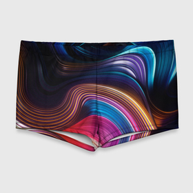 Мужские купальные плавки 3D с принтом Цветные неоновые волны в Курске, Полиэстер 85%, Спандекс 15% |  | colorful waves | digital art | neon stripes | rainbow | абстракция | волны красок | неоновые волны | неоновый узор | цветные волны | цветные полосы
