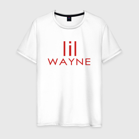Мужская футболка хлопок с принтом Lil Wayne. в Петрозаводске, 100% хлопок | прямой крой, круглый вырез горловины, длина до линии бедер, слегка спущенное плечо. | lil wayne | лил уэйн | логотип | надпись | певеу | уэйн | хип хоп