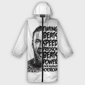 Дождевик унисекс 3D с принтом Timing beats speed precision beats power в городе Новоалтайск,  |  | conor mcgregor | fighter | irish | m1 | martial | mixed | the notorious | ufc | ufs | wrestling | боевые | боец | борьба | единоборства | ирландский | искусства | конор макгрегор | м1 | мма | печально известный | смешанные | юфс