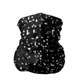 Бандана-труба 3D с принтом ЧБ мозаика в Санкт-Петербурге, 100% полиэстер, ткань с особыми свойствами — Activecool | плотность 150‒180 г/м2; хорошо тянется, но сохраняет форму | белый | мозаика | пиксели | точки | черный