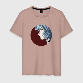 Мужская футболка хлопок с принтом Rei Ayanami (EVA) , 100% хлопок | прямой крой, круглый вырез горловины, длина до линии бедер, слегка спущенное плечо. | neon genesis evangelion | аниме | девушка | евангелион | рей аянами