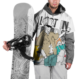 Накидка на куртку 3D с принтом Сатору Годжо   Jujutsu Kaisen в Петрозаводске, 100% полиэстер |  | ending | jujutsu kaisen | lost in paradise | аниме | дзюдзюцу кайсэн | магическая битва | манга | сатору годжо | эндинг