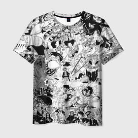 Мужская футболка 3D с принтом One Piece Манга страницы в Кировске, 100% полиэфир | прямой крой, круглый вырез горловины, длина до линии бедер | anime | manga | one piece | аниме | большой куш | ван пис | манга | раскадровка | страницы
