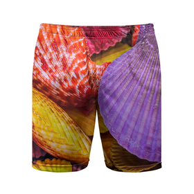 Мужские шорты спортивные с принтом Разноцветные ракушки  multicolored seashells в Тюмени,  |  | Тематика изображения на принте: holiday | multicolored seashells | sea | sea house | summer | лагуна | лето | моллюск | море | морская тема | морские обитатели | морские ракушки | морской пляж | океан | отпуск | перламутр | пляж | подводный мир