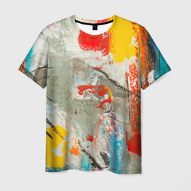 Мужская футболка 3D с принтом Буйство красок 3D в Санкт-Петербурге, 100% полиэфир | прямой крой, круглый вырез горловины, длина до линии бедер | 3d | абстракция | анимация | краски | цвета