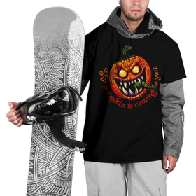 Накидка на куртку 3D с принтом Уродливая тыква идет к тебе. в Петрозаводске, 100% полиэстер |  | Тематика изображения на принте: halloween | monster | pumpkin | тыква | хеллоуин