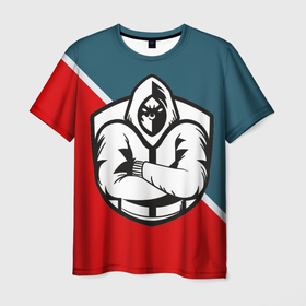Мужская футболка 3D с принтом Game OVER   Воин 3D в Санкт-Петербурге, 100% полиэфир | прямой крой, круглый вырез горловины, длина до линии бедер | боец | воин | игра | креатив | логотип