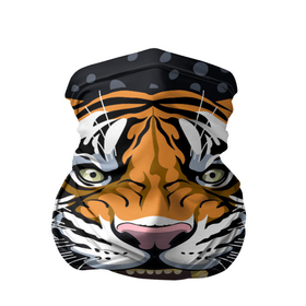 Бандана-труба 3D с принтом Амурский тигр в ночи в Курске, 100% полиэстер, ткань с особыми свойствами — Activecool | плотность 150‒180 г/м2; хорошо тянется, но сохраняет форму | Тематика изображения на принте: 2022 | aggression | amur tiger | beast | grin | new year | night | open mouth | predator | snowfall | winter | year of the tiger | агрессия | амурский тигр | год тигра | зверь | зима | новый год | ночь | оскал | открытая пасть | снегопад | хищник