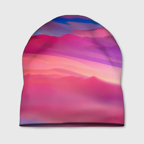 Шапка 3D с принтом Гармоничные цветовые волны в Тюмени, 100% полиэстер | универсальный размер, печать по всей поверхности изделия | волны | гармония | красивые волны | цвета | цветовые волны