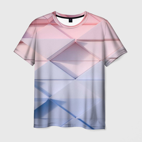 Мужская футболка 3D с принтом треугольники для тебя в Екатеринбурге, 100% полиэфир | прямой крой, круглый вырез горловины, длина до линии бедер | красивые фигуры | паттерн | треугольник | треугольники | фигуры