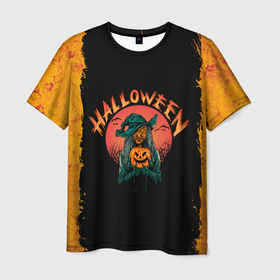 Мужская футболка 3D с принтом СТАРАЯ ВЕДЬМА | THE OLD WITCH в Тюмени, 100% полиэфир | прямой крой, круглый вырез горловины, длина до линии бедер | halloween | haloween | old witch | witch | баба яга | ведьма | старая ведьма | старуха | хеллоин | хеллоуин | хелоин | хелоуин | хэллоин | хэллоуин | хэлоин | хэлоуин