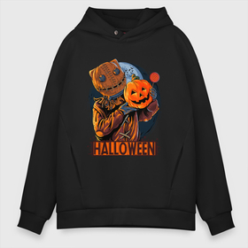 Мужское худи Oversize хлопок с принтом Halloween Scarecrow в Санкт-Петербурге, френч-терри — 70% хлопок, 30% полиэстер. Мягкий теплый начес внутри —100% хлопок | боковые карманы, эластичные манжеты и нижняя кромка, капюшон на магнитной кнопке | art | bat | halloween | halwin | moon | pumpkin | scarecrow | stuffed | арт | летучая мышь | луна | пугало | тыква | хэллоуин | хэлуин | чучело