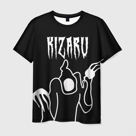 Мужская футболка 3D с принтом KIZARU (БЕЛЫЙ ПРИЗРАК) в Новосибирске, 100% полиэфир | прямой крой, круглый вырез горловины, длина до линии бедер | ghost | kizaru | rap | trakizarubtf | кизару | кизяка | призрак | реп