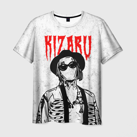 Мужская футболка 3D с принтом KIZARU ART в Кировске, 100% полиэфир | прямой крой, круглый вырез горловины, длина до линии бедер | ghost | kizaru | rap | trakizarubtf | кизару | кизяка | призрак | реп