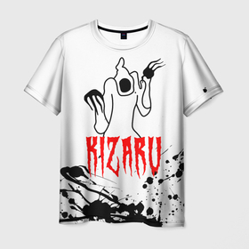 Мужская футболка 3D с принтом КИЗАРУ (КРАСКА) , 100% полиэфир | прямой крой, круглый вырез горловины, длина до линии бедер | ghost | kizaru | rap | trakizarubtf | кизару | кизяка | призрак | реп