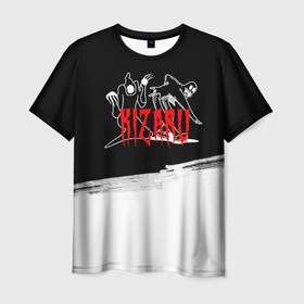 Мужская футболка 3D с принтом ПРИЗРАКИ (КИЗАРУ) , 100% полиэфир | прямой крой, круглый вырез горловины, длина до линии бедер | ghost | kizaru | rap | trakizarubtf | кизару | кизяка | призрак | реп
