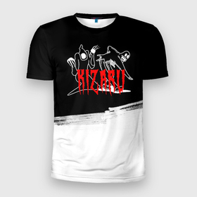Мужская футболка 3D Slim с принтом ПРИЗРАКИ (КИЗАРУ) в Белгороде, 100% полиэстер с улучшенными характеристиками | приталенный силуэт, круглая горловина, широкие плечи, сужается к линии бедра | ghost | kizaru | rap | trakizarubtf | кизару | кизяка | призрак | реп