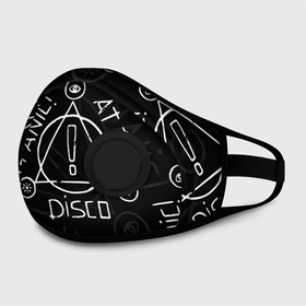 Маска из неопрена с принтом Panic At the Disco   Pray For The Wicked в городе Новоалтайск, неопрен 100% | Форма огибающая нос. Резинки для ушей с дополнительной резинкой на затылке. Клапан для выдоха для активного дыхания при занятиях спортом. Эластичный материал маски и окантовки для лучшего растяжения и прилегания маски.  | panic | panic at the disco | patd | pray for the wicked | группа | музыка | райан росс | рок