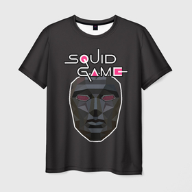 Мужская футболка 3D с принтом Игры в кальмара   Squid Game 3D в Кировске, 100% полиэфир | прямой крой, круглый вырез горловины, длина до линии бедер | Тематика изображения на принте: 3d | game | squid game | игры в кальмара | тгры