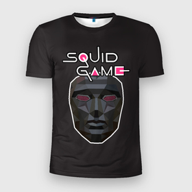 Мужская футболка 3D Slim с принтом Игры в кальмара   Squid Game 3D в Курске, 100% полиэстер с улучшенными характеристиками | приталенный силуэт, круглая горловина, широкие плечи, сужается к линии бедра | 3d | game | squid game | игры в кальмара | тгры
