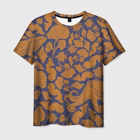 Мужская футболка 3D с принтом Морская гуашь в Петрозаводске, 100% полиэфир | прямой крой, круглый вырез горловины, длина до линии бедер | гуашь | натюрморт | рыбы | топ | тренд