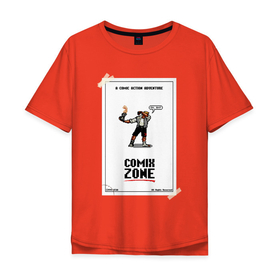 Мужская футболка хлопок Oversize с принтом Comixzone , 100% хлопок | свободный крой, круглый ворот, “спинка” длиннее передней части | Тематика изображения на принте: 16 bit | 16 бит | 1995 | action | arcade | comix zone | mega drive | sega | аркада | комикс | комикс зона | мега драйв | сега