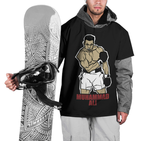 Накидка на куртку 3D с принтом Мухаммед арт , 100% полиэстер |  | box | muhammad ali | sport | sports | sportsmen | бокс | легенда | мухаммад али | мухаммед али | спорт | спортсмен