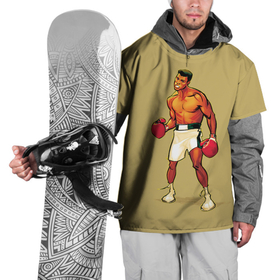 Накидка на куртку 3D с принтом Ali Art в Тюмени, 100% полиэстер |  | box | muhammad ali | sport | sports | sportsmen | бокс | легенда | мухаммад али | мухаммед али | спорт | спортсмен