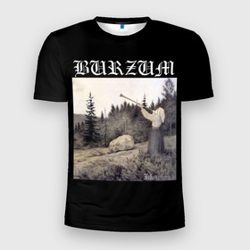Мужская футболка 3D Slim с принтом Burzum   Filosofem в Новосибирске, 100% полиэстер с улучшенными характеристиками | приталенный силуэт, круглая горловина, широкие плечи, сужается к линии бедра | black metal | burzum | death metal | filosofem | metal | norway | norwegian scene | rock | varg | varg vikernes | vikernes | блэк | блэк метал | бурзум | варг | викернес | дэт метал | метал | металл | рок | философем