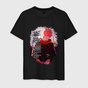 Мужская футболка хлопок с принтом МАГИЧЕСКАЯ БИТВА СУКУНА ИТАДОРИ ЗАСТАВКА АНИМЕ в Петрозаводске, 100% хлопок | прямой крой, круглый вырез горловины, длина до линии бедер, слегка спущенное плечо. | anime | japan | japanese | jujutsu | jujutsu kaisen | kaisen | sukuna | tattoo | аниме | двуликий призрак | иероглифы | инумаки | итадори | итадори юдзи | магическая битва | нобара | панда | рёмен | рёмен сукуна | сатору | сукуна