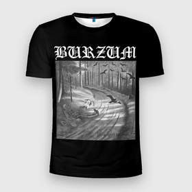 Мужская футболка 3D Slim с принтом Burzum | Hvis lyset tar oss в Новосибирске, 100% полиэстер с улучшенными характеристиками | приталенный силуэт, круглая горловина, широкие плечи, сужается к линии бедра | Тематика изображения на принте: black metal | burzum | death metal | norway | norwegian scene | tnbm | true norwegian black metal | varg | varg vikernes | vikernes | блэк метал | бурзум | дэт метал | метал | норвежская сцена