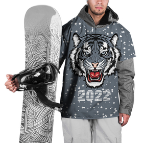 Накидка на куртку 3D с принтом Водяной тигр 2022 , 100% полиэстер |  | Тематика изображения на принте: 2022 | beast | fangs | merry christmas | new year | predator | snow | stars | stern grin | water tiger | winter | year of the tiger | водяной тигр | год тигра | звезды | зверь | зима | клыки | новый год | снег | суровый оскал | хищник