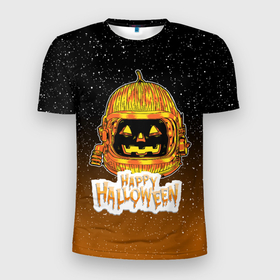 Мужская футболка 3D Slim с принтом ТЫКВА КОСМОНАВТ | SPACE HALLOWEEN в Санкт-Петербурге, 100% полиэстер с улучшенными характеристиками | приталенный силуэт, круглая горловина, широкие плечи, сужается к линии бедра | halloween | haloween | space halloween | тыква космонавт | хеллоин | хеллоуин | хелоин | хелоуин | хэллоин | хэллоуин | хэлоин | хэлоуин