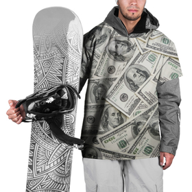 Накидка на куртку 3D с принтом dollars money в Екатеринбурге, 100% полиэстер |  | money | баксы | богатство | богатый | денежный | деньги | доллары | дорогой | лучший