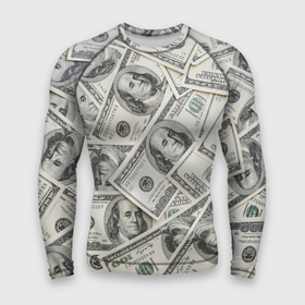Мужской рашгард 3D с принтом dollars money в Кировске,  |  | Тематика изображения на принте: money | баксы | богатство | богатый | денежный | деньги | доллары | дорогой | лучший