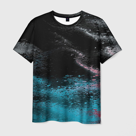 Мужская футболка 3D с принтом Распад красок в Белгороде, 100% полиэфир | прямой крой, круглый вырез горловины, длина до линии бедер | краски | принт | распад | распад красок | частицы красок