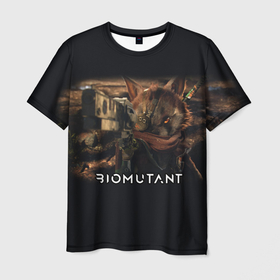 Мужская футболка 3D с принтом Biomutant | Биомутант с оружием в Тюмени, 100% полиэфир | прямой крой, круглый вырез горловины, длина до линии бедер | biomutant | биомутант | животные | игра | кунгфу | мутант | экшен