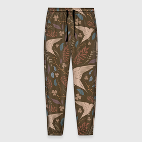 Мужские брюки 3D с принтом Литой стриж в Тюмени, 100% полиэстер | манжеты по низу, эластичный пояс регулируется шнурком, по бокам два кармана без застежек, внутренняя часть кармана из мелкой сетки | животные | заливка | осень | птицы | тренд
