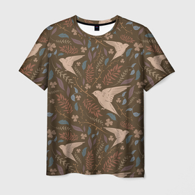 Мужская футболка 3D с принтом Литой стриж в Тюмени, 100% полиэфир | прямой крой, круглый вырез горловины, длина до линии бедер | Тематика изображения на принте: животные | заливка | осень | птицы | тренд