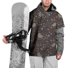 Накидка на куртку 3D с принтом Осенняя абстракция в Новосибирске, 100% полиэстер |  | Тематика изображения на принте: абстракция | животные | осень | птица | тренд