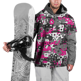 Накидка на куртку 3D с принтом Squid Game Camo , 100% полиэстер |  | Тематика изображения на принте: squid game | геометрия | игра в кальмара | кауфляж | милитари | паттерн | розовый | фигуры
