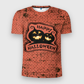 Мужская футболка 3D Slim с принтом Хэллоуин NEW 2021  Halloween NEW 2021 в Тюмени, 100% полиэстер с улучшенными характеристиками | приталенный силуэт, круглая горловина, широкие плечи, сужается к линии бедра | halloween | костюмы на хэллоун | праздник | хайп | хэллоуин