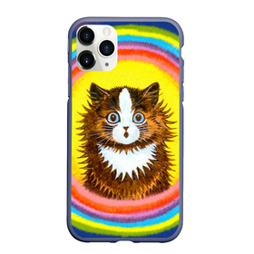 Чехол для iPhone 11 Pro Max матовый с принтом Радужный кот Луиса Уэйна в Курске, Силикон |  | benedict cumberbatch | louis wain | the electrical life | антропоморфный кот | бенедикт камбербэтч | живопись | известный художник | кошак | кошачьи миры луиса уэйна | луис вэйн | луис уэйн | радуга | радужный кот