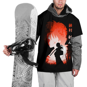 Накидка на куртку 3D с принтом Бродяга Кенсин в Новосибирске, 100% полиэстер |  | rk | ruroken | rurouni kenshin | samurai x | аниме | бродяга кэнсин | манга | самурай икс | химура