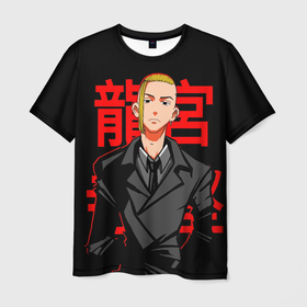 Мужская футболка 3D с принтом Дракен   Токийские мстители , 100% полиэфир | прямой крой, круглый вырез горловины, длина до линии бедер | tokyo gang | tokyo revengers | аниме | банда | дракен | майки | манга | токийские мстители