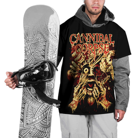 Накидка на куртку 3D с принтом Cannibal Corpse: Evisceration Plague в Курске, 100% полиэстер |  | canibal corpse | cannibal corpse | death metal | evisceration plague | группы | дэтметал | канибал корпс | метал | рок