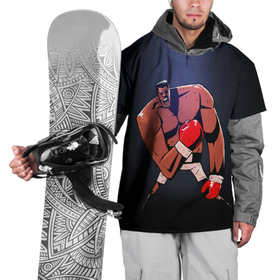 Накидка на куртку 3D с принтом Мультяшный Али , 100% полиэстер |  | box | muhammad ali | sport | sports | sportsmen | бокс | легенда | мухаммад али | мухаммед | спорт | спортсмен