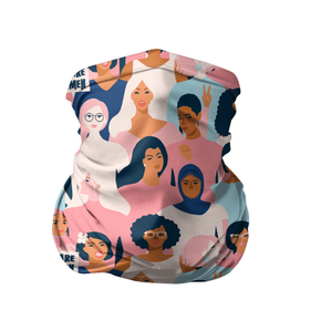 Бандана-труба 3D с принтом Мы женщины , 100% полиэстер, ткань с особыми свойствами — Activecool | плотность 150‒180 г/м2; хорошо тянется, но сохраняет форму | feminism | feminist | feministka | women | женщина | женщины | феминизм | феминистка